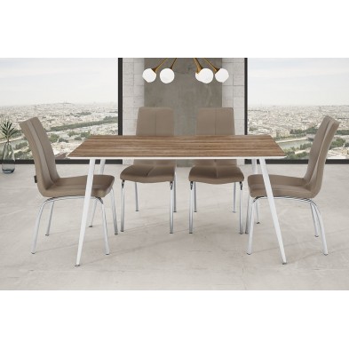 Mesa Comedor Panama Nogal/Blanco