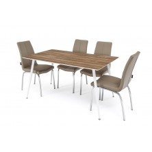 Mesa Comedor Panama Nogal/Blanco