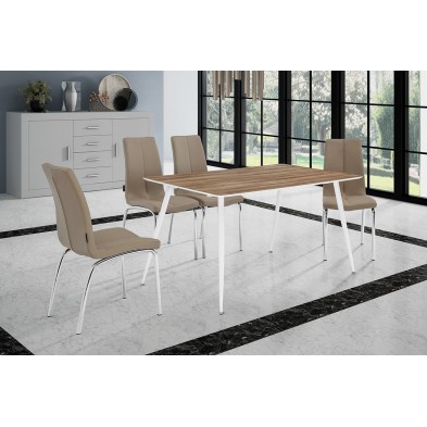Mesa Comedor Panama Nogal/Blanco