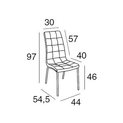 Silla Comedor Avatar Tapizada Gris Marengo