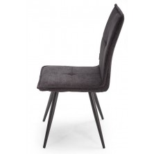 Silla Comedor Candela Tapizada Gris Oscuro