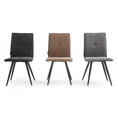 Silla Comedor Candela Tapizada Visón