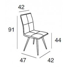 Silla Comedor Candela Tapizada Visón