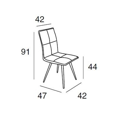 Silla Comedor Candela Tapizada Visón