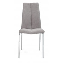 Silla Comedor Eros Tapizada Gris Claro