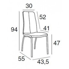 Silla Comedor Eros Tapizada Gris Claro