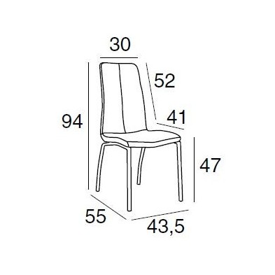 Silla Comedor Eros Tapizada Gris Claro