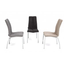 Silla Comedor Eros Tapizada Gris Claro