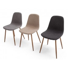 Silla Comedor Gio Tapizada Gris Claro