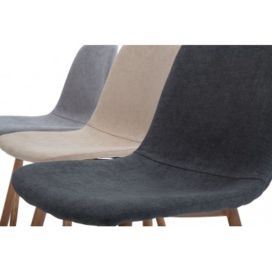 Silla Comedor Gio Tapizada Gris Claro