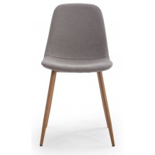 Silla Comedor Gio Tapizada Gris Claro