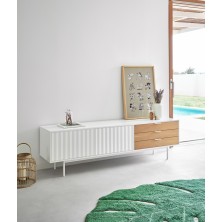 Mueble TV Sierra Blanco/Roble Claro