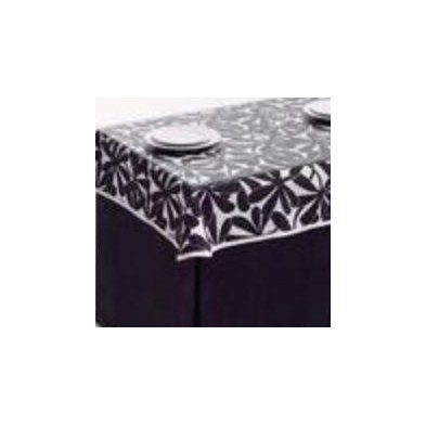 Mesa Camilla Completa MIA de 110x70 o 120x70 color Negro Tapete Negro-Blanco