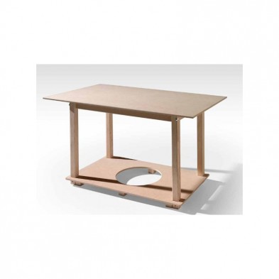 Mesa Camilla Completa MIA de 110x70 o 120x70 color Dorado con Camino Corto