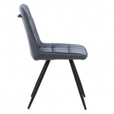 Silla Comedor 8389 Tapizada Terciopelo Azul