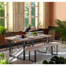 Mesa Comedor 10011 Industrial 180x90 Madera de Abeto