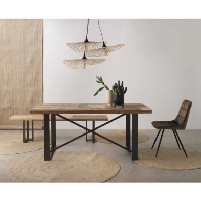 Mesa Comedor 10011 Industrial 180x90 Madera de Abeto