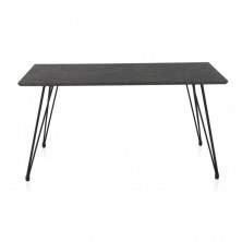 Mesa Comedor Industrial 160x90 Negro/Óxido