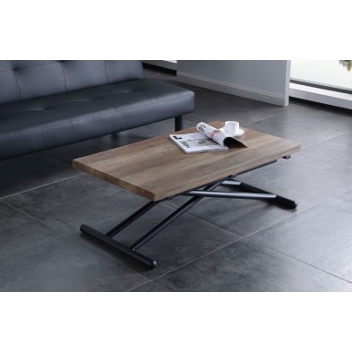 Mesa Centro Elevable/Extensible Up-Down Negro/Nogal Mesa Centro Elevable/Extensible Up-Down Negro/Nogal
