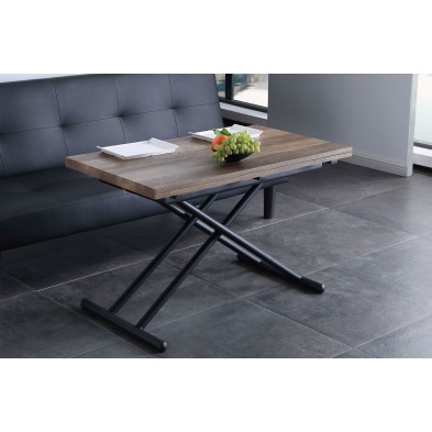 Mesa Centro Elevable/Extensible Up-Down Negro/Nogal Mesa Centro Elevable/Extensible Up-Down Negro/Nogal