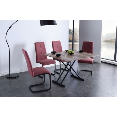 Mesa Centro Elevable/Extensible Up-Down Negro/Nogal Mesa Centro Elevable/Extensible Up-Down Negro/Nogal