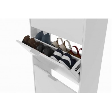 Zapatero 3 Puertas Blanco Brillo