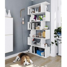 Estantería Danerys Alta Blanca Brillo