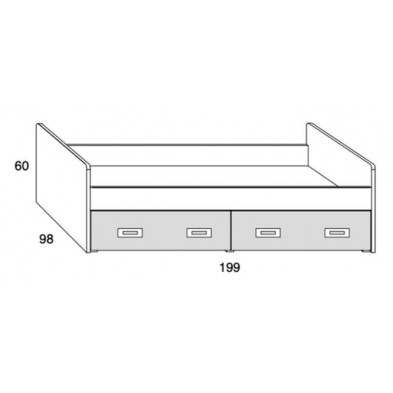 Cama Nido 2 Cajones Start 90x190