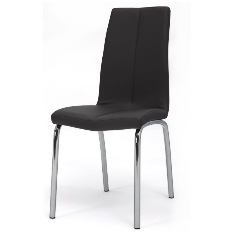 Silla Comedor Prince Ecopiel  Negro