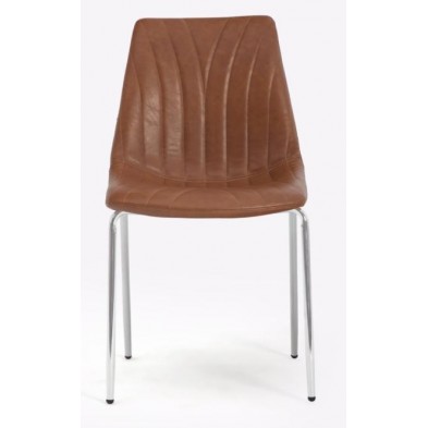 Silla Comedor Riply  Ecocuero  Camel