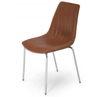 Silla Comedor Riply  Ecocuero  Camel