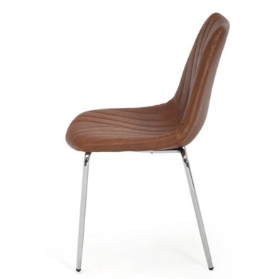 Silla Comedor Riply  Ecocuero  Camel