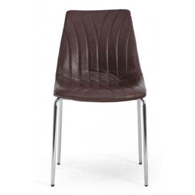 Silla Comedor Riply  Ecocuero  Envejecido