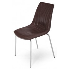 Silla Comedor Riply  Ecocuero  Envejecido