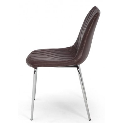 Silla Comedor Riply  Ecocuero  Envejecido
