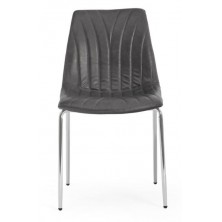 Silla Comedor Riply  Ecocuero  Gris