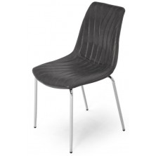 Silla Comedor Riply  Ecocuero  Gris