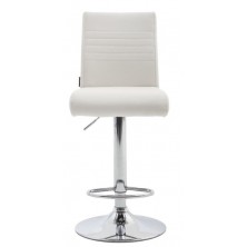 Taburete Lino Ecopiel Blanco