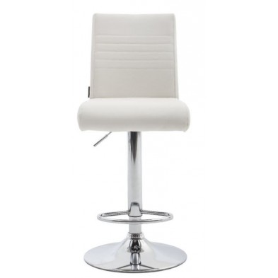 Taburete Lino Ecopiel Blanco