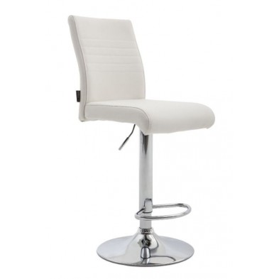 Taburete Lino Ecopiel Blanco