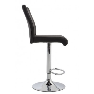 Taburete Lino Ecopiel Negro