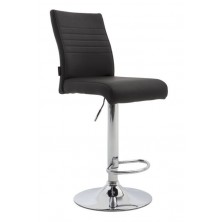 Taburete Lino Ecopiel Negro