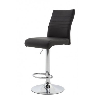 Taburete Lino Ecopiel Negro