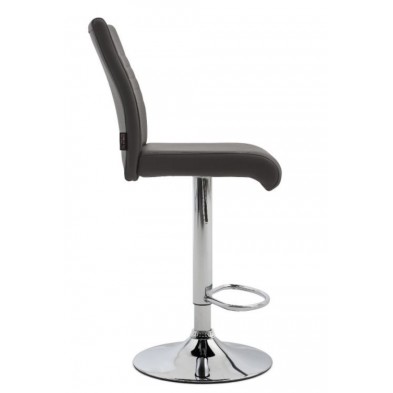 Taburete Lino Ecopiel Gris