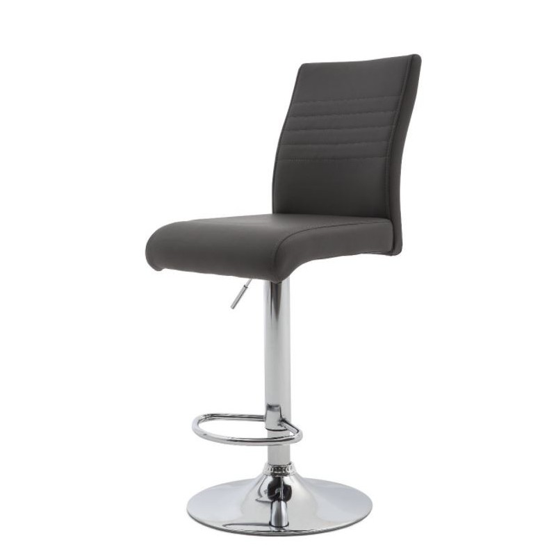 Taburete Lino Ecopiel Gris