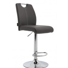 Taburete Premium Ecopiel Gris 