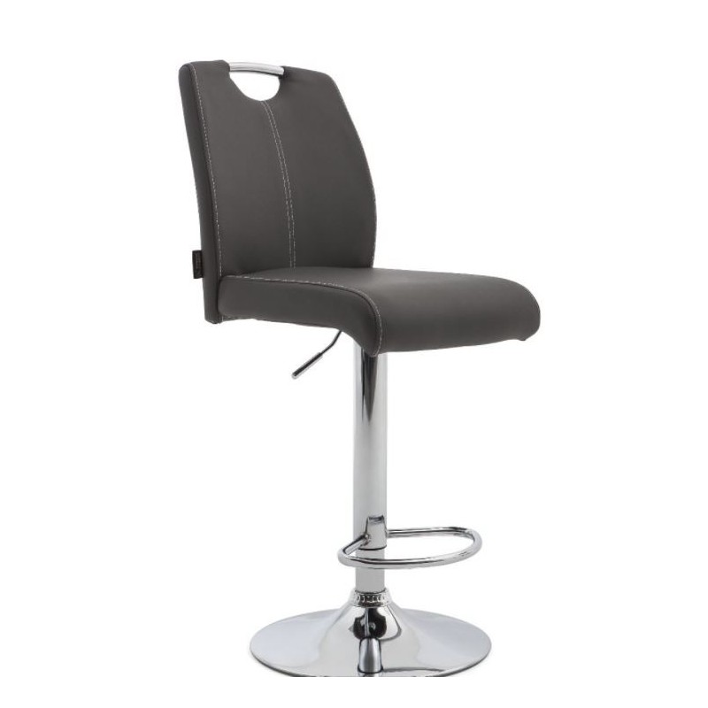 Taburete Premium Ecopiel Gris 