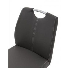 Taburete Premium Ecopiel Gris 