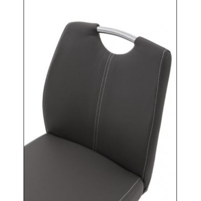 Taburete Premium Ecopiel Gris 