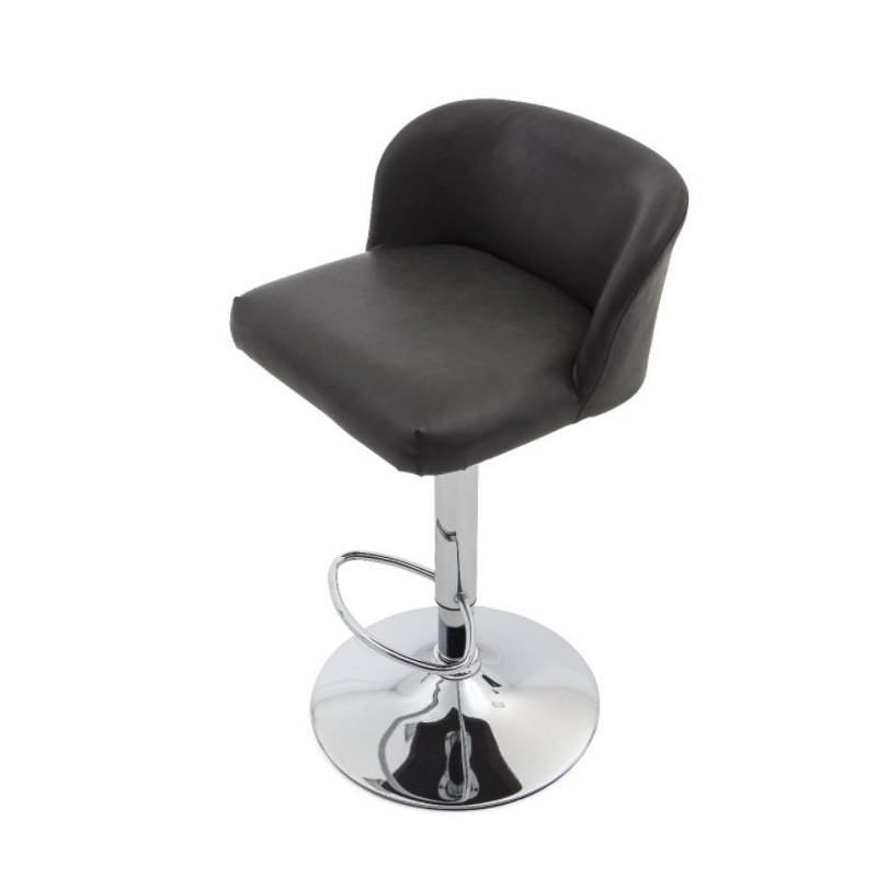 Taburete Tadeo Ecocuero Gris